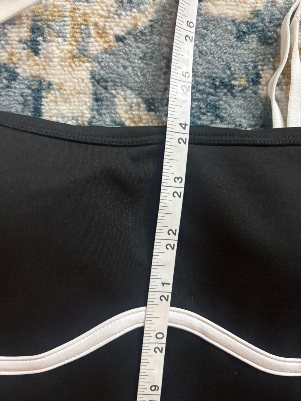 ALO Yoga Black Mini Dress with White Piping - Picture 6 of 8
